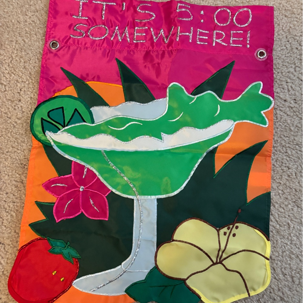 Colorful Tropical Themed small yard Flag